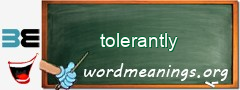 WordMeaning blackboard for tolerantly